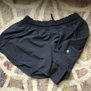 Black Lululemon speed shorts size 12